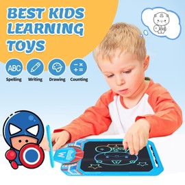 2024 New Model LCD Writing Tablet Drawing Tablet for Kids 10inch, Toddler Doodle Board, Kids Drawing Pad, Educational Toys for 3 4 5 6 Year Old Boys Girls, Gift for Children (Blue)