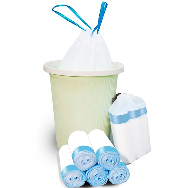 2.5 Gallon Trash Bags With Drawstring, 100 Pcs Trash Can