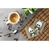 Caroline's Treasures Bamboo Flute Panda Foam Coaster Set of 4,