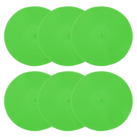 PATIKIL 6pcs Spot Markers 9" Non-Slip Floor Dot Agility Markers Flat Field Cone Poly Dot Gym PE Speed Training Dance Soccer Basketball Sports Green