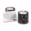 Set of 2 Black Marble Tea Light Holders – 2"