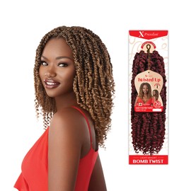 Outre Crochet Braids X-Pression Twisted Up Wavy Bomb Twist Curly Tip 12" (1-PACK, 2T1B/27)