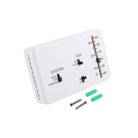 HEROFFIX RV Analog Control Heating/Cooling Thermostat Kit for for Campers Motorhome/for Duo-Therm Thermostat RV Analog Control / 40-90°F Temp on A/C and Furnace / 1 Set Replace Parts