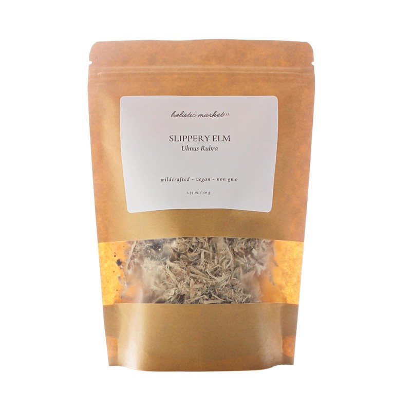 Holistic Market Co. Slippery Elm Bark Non-GMO Non-Irradiated Wildcrafted Premium