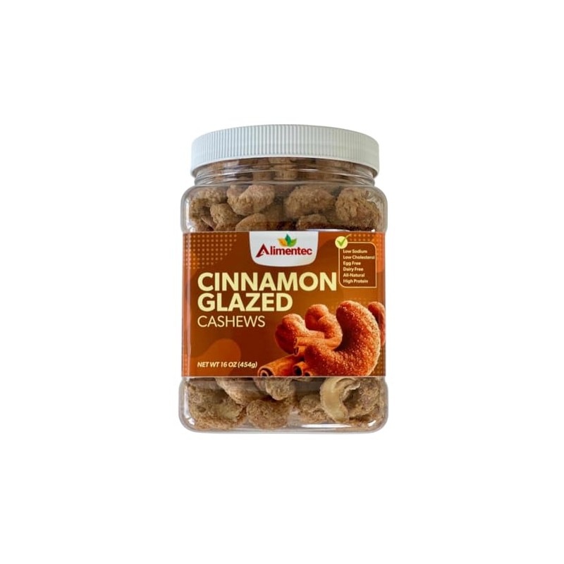 Alimentec Caramelized Cashew Nuts with Cinnamon 16 Oz | Gourmet