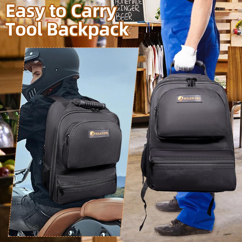 WILAXI PRO Heavy Duty Tool Bag Backpack 1680D Waterproof Oxford