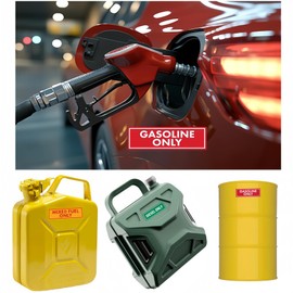 UanofCn 8 Pcs Diesel Only & Gasoline Only Stickers for Fuel Tank Tractor Fuel Cans Gas Caps Weatherproof Adhesive Decals 6x2 inch 8 Labels