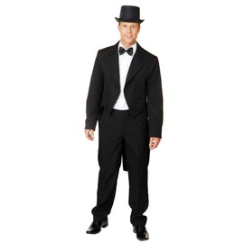 Fancy Dress Tail Coat Black with lining in sizes 48 to 60, 46