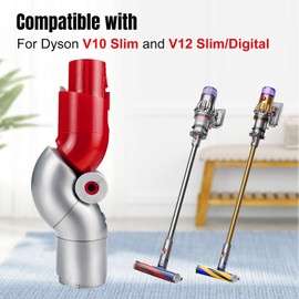 Chuancheng Unterer Adapter f1r Dyson V10 Slim / V12 Digital Slim Leicht Staubsauger Curved Extension Schnellverschluss Adapter Werkzeug Home Reinigungswerkzeug