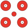 100 Assorted Targets 14 x 14 cm Cardboard 250g for