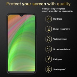 cadorabo Tempered Glass compatible with Motorola ONE macro in HIGH TRANSPARENCY - Screen Protection 3D Touch compatible with 9H Hardness - Bulletproof Display Saver