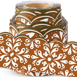 Fuutreo 32.8 ft Mexican Bulletin Board Borders Cielito Lindo Bulletin Border Decoration Office Scalloped Trim for School Fiesta National Wedding Party Decoration