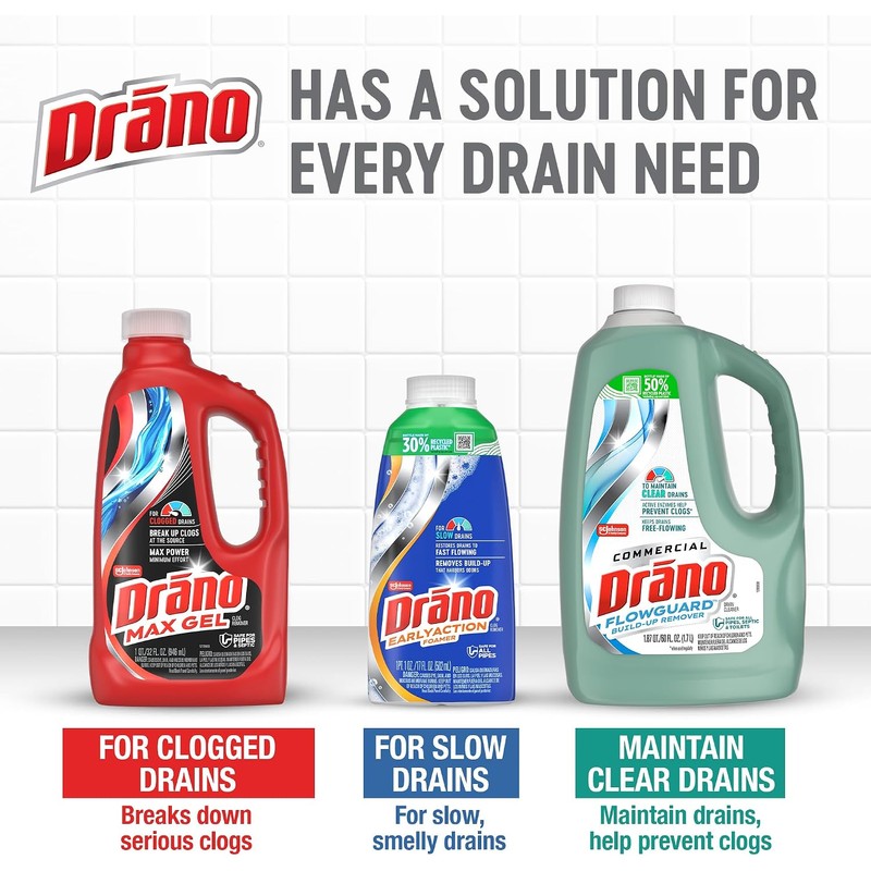 Drano Dual-Force Foamer Clog Remover, 17 oz (Pack of 5)