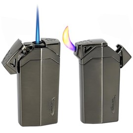 Vector KGM Guardian Dual Soft Flame Pipe & Torch Cigar Lighter (Gunmetal)