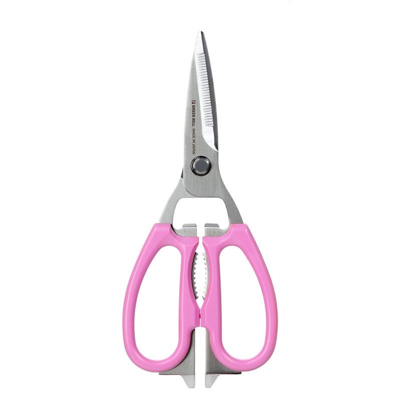 Greenbell G-2005 Stainless Steel Cooking Scissors, Pink