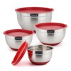 MARSKITOP Stainless Steel Mixing Bowls with Lids Set, 4 Piece