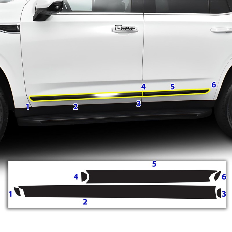 BOGAR TECH DESIGNS for GMC Yukon 2021-2025 Lower Side Chrome