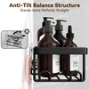 YASONIC Shower Caddy Adhesive, Rustproof Shower Organizer, Wall Shower Rack