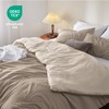 Bedsure Bedding Comforter Sets Queen, Reversible Khaki Prewashed Bed Comforter