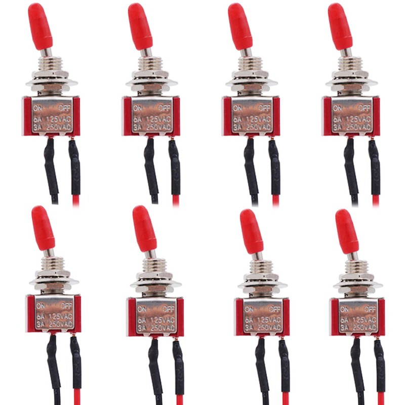 Twidec/8Pcs Mini Toggle Switch SPST 2 Position 2 Pins ON/Off