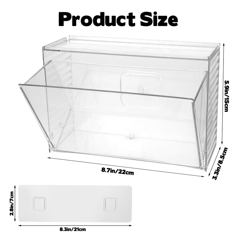 Rainmae Dishwasher Detergent Pod Holder Clear Acrylic Wall Mounted Large