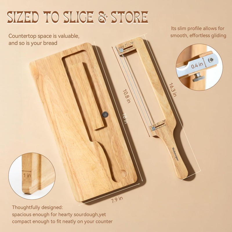 welsteepse Bread Slicer for Homemade Bread – Sourdough Bread Knife