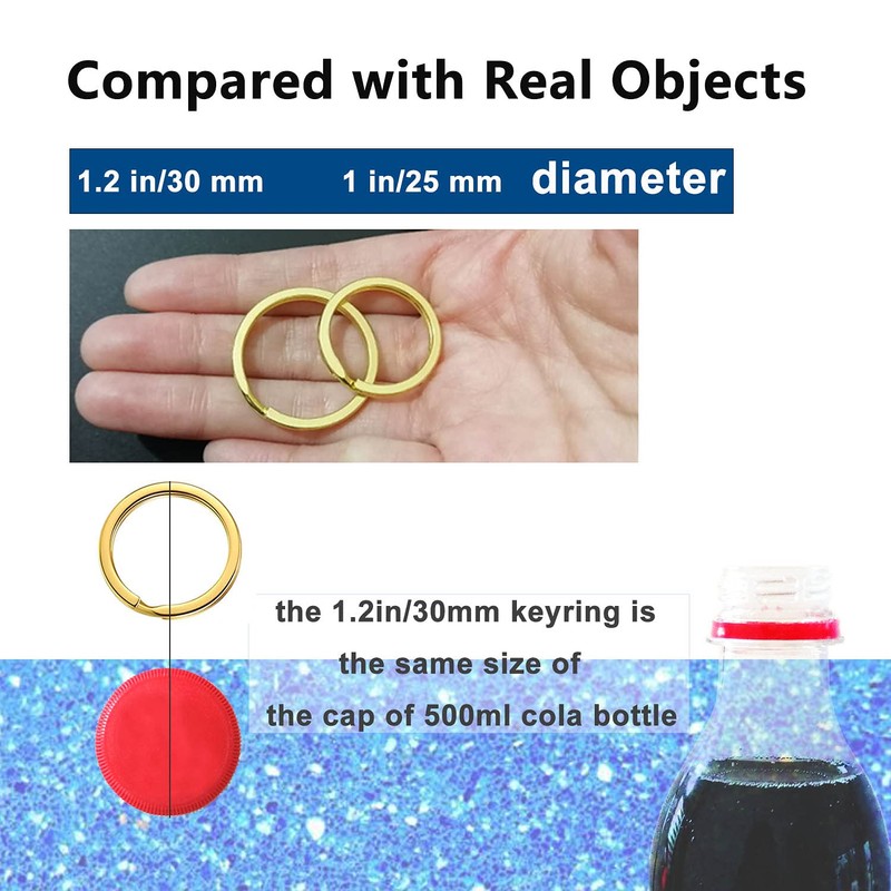 Key Rings for Keychain, Car Keys, Dog Tag Ring, Crafts,