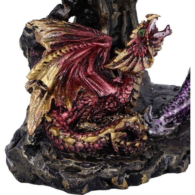 Nemesis Now Hatchling Protection Dragon and Dragonling Parent Figurine Purple