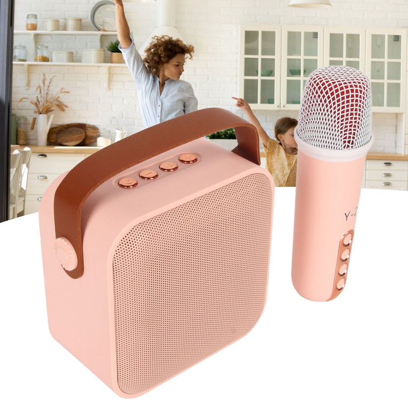 Mini Karaoke Machine Set Portable Bluetooth Speaker with 1 Wireless