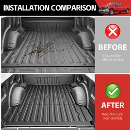 Utiiy Bed Mat Compatible with 2017-2025 Ford Super Duty F250/F350/F450 6.8FT Truck Bed Liner Pickup Car Truck Potector for F-250/F-350/F-450 Accessories(17-25 F-250/F-350/F-450 6.8FT)
