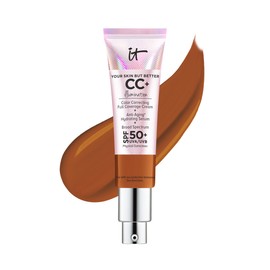 IT Cosmetics IT Cosmetics Your Skin But Better CC+ Cream Illumination, Rich Honey (W) - Color Correcting Cream, Full-Coverage Foundation, Hydrating Serum & SPF 50+ Sunscreen - Radiant Finish - 1.08 fl oz