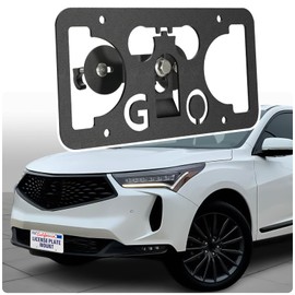 No Drill License Plate Holder Compatible with Acura RDX 2013-2024 Front Grille License Plate Mount Bumper Bracket Holder Car Tag Frame Anti-Theft Adapter Accessories