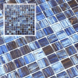 CASAPALACE Glass Mosaic Tiles Backsplash, 12” x 12” Light Blue Backsplash Tile for Kitchen Bathroom Swimming Pool Shower Wall (8 Sheets, 8 sq.ft)