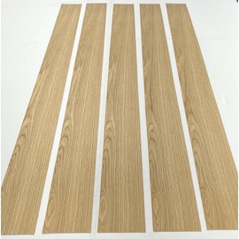 WoodCycle Products LLC White Oak Wood Veneer. 5  Sheets of Select Grade(42" X 4.5”) 1/45” 7.5 Sq Ft