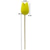 Wooden Tulip Decorative Stake 4 x 36 cm Yellow Pack