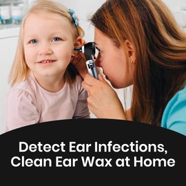 Zyrev ZetaLife Otoscope - Ear Scope with Light, Ear Infection Detector, Pocket Size (Black Color)