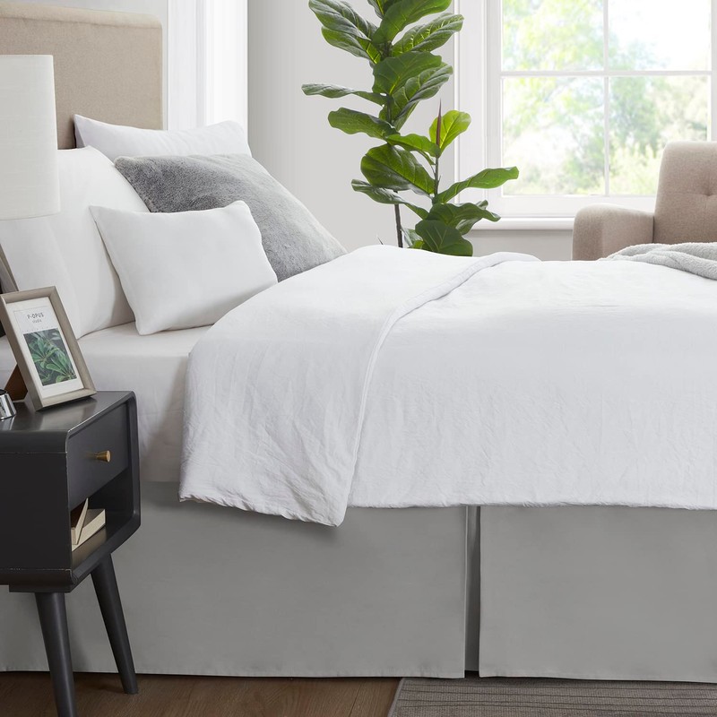 Nestl Bedding Pleated Bed Skirt - Luxury Microfiber Dust Ruffle