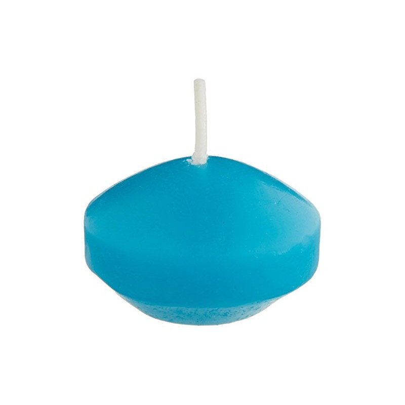 Zest Candle 24-Piece Floating Candles, 1.75-Inch, Turquoise