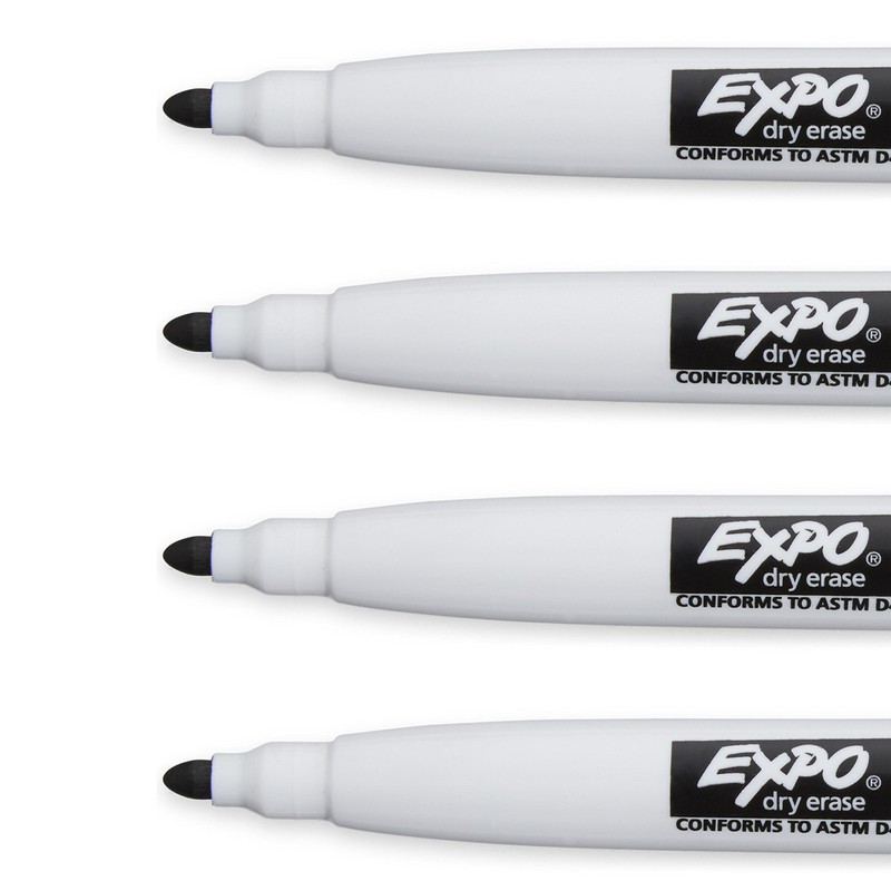 EXPO 1944745 Magnetic Dry Erase Markers with Eraser, Fine Tip,