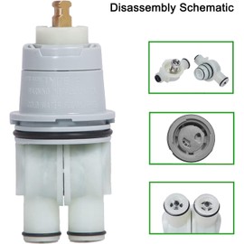 RP46074 Shower Valve Cartridge Repair Assembly Compatible for Delta Shower and Tub 13/14 Series Faucet,Replacement for Monitor Shower Cartridge,Single-Handle Universal Valve Cartridge Repair Kit-2 Pcs