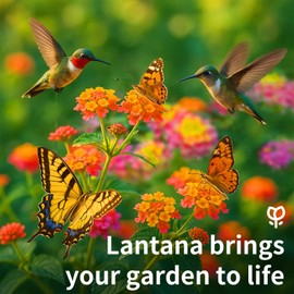 600 Lantana Flower Seeds – Colorful Perennial Seeds | Drought-Tolerant, Easy to Grow & Long-Blooming | Attracts Butterflies & Hummingbirds (600 Lantana Flower Seeds)