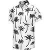 KYKU Hawaiian Shirt Man Graphic Button Up Shirt Coconut Tree,