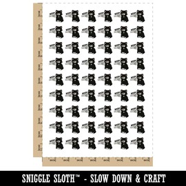 Skeleton Hand Boop Cat Nose Temporary Tattoo Water Resistant Fake Body Art Set Collection - 54 1" Tattoos (1 Sheet)