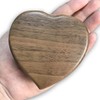 BinkeGG Walnut Wooden Heart Shape Music Box with Sankyo Musical