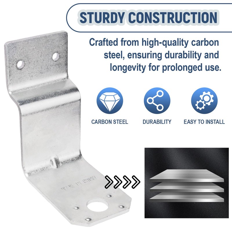 GGTE Universal L-Mount Regulator Mounting Bracket, RV Post Dual Tank