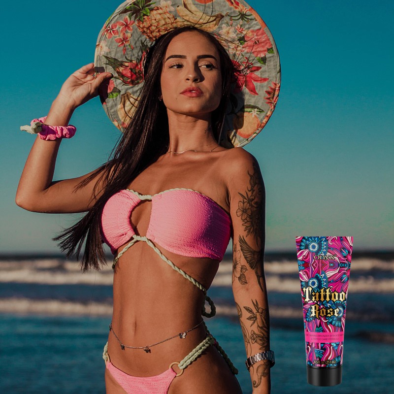 Onyx Tattoo Rose Bronzer Tanning Bed Lotion Dark Tan Accelerator