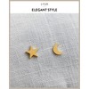 LUUK LIFESTYLE Feminine earrings, Moon and Star motif, Stainless steel,