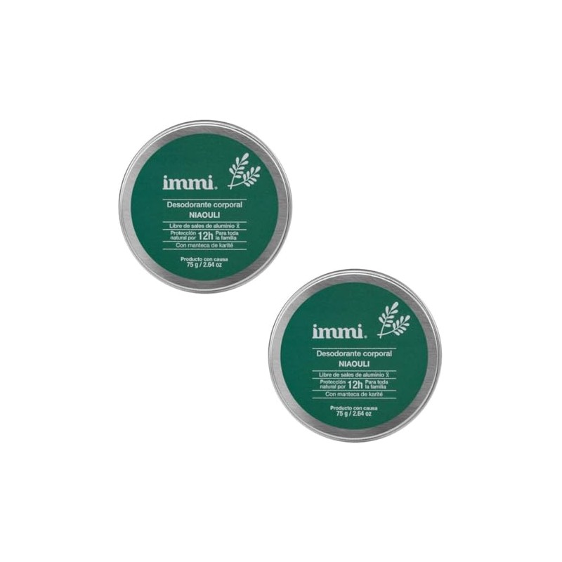 IMMI Desodorante Natural Niaouli en Tarro 2 Piezas