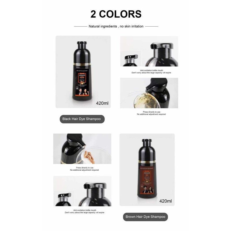 No Brand KERATINE QUEEN COVER GREY HAIR SPEEDY COLOUR SHAMPOO