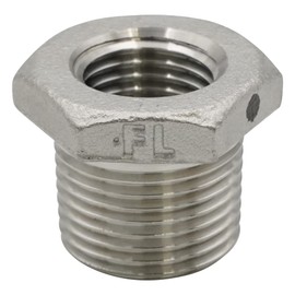 Flowbal Stainless Steel Threaded Fitting Bushing VBU-S14-0302 3/8x1/4